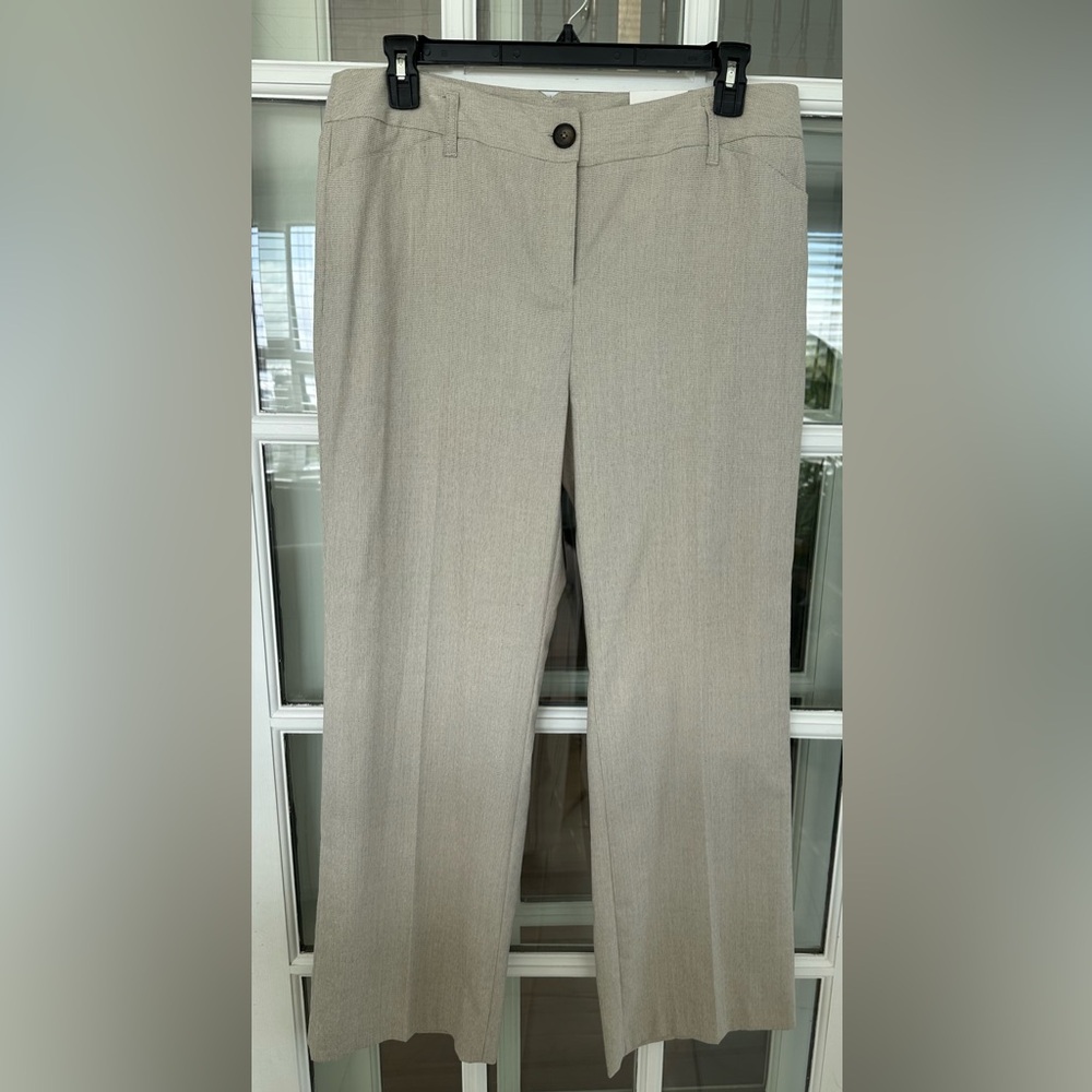 NWT Rafaella Light Beige Textured Dress Pants